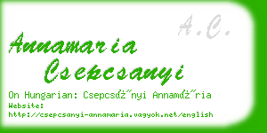 annamaria csepcsanyi business card